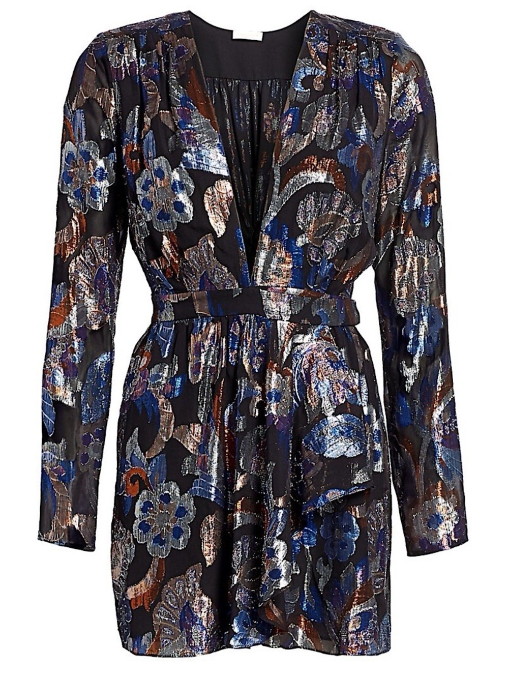 Ramy Brook Metallic Jacquard Shaina Dress Size 0